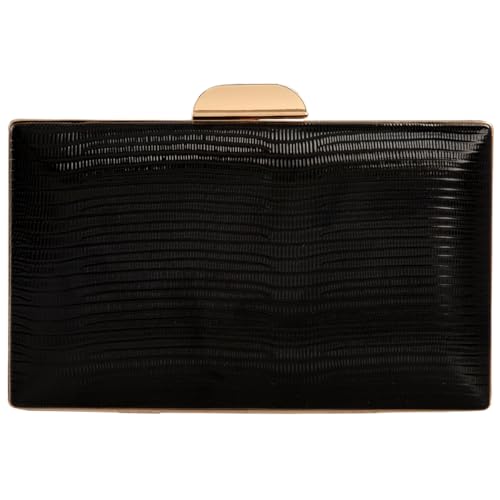 Image of JNB Women's Metallic Material Hard Case Evening Party Clutch