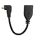 Afunta 90 Degree Micro HDMI Right-toward Male to HDMI Female Cable Adapter, Length: 17cm