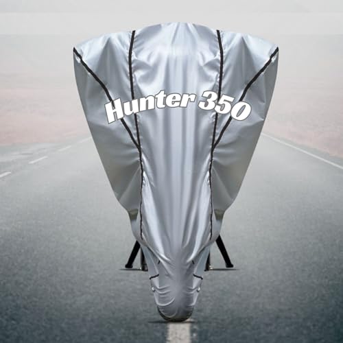 Image of Motorcycle Bike Body Cover for Outdoor Use - Heavy Fabric Water Resistant Two Wheeler Cover with UV, Dust & Rain Protection Compatible for Hunter 350