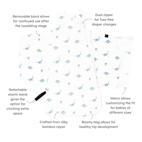 Image of KYTE BABY Unisex Rayon Made from Bamboo Sleep Bag Swaddler for Babies, 1.0 Tog