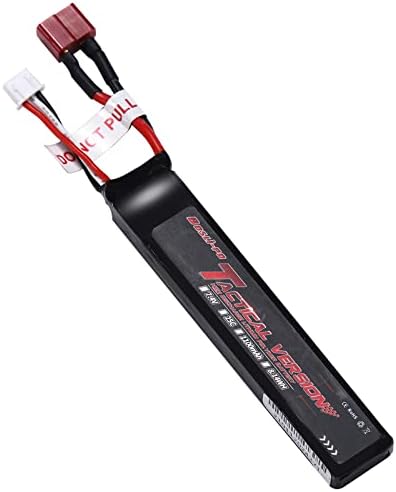 BosLi-Po Airsoft Battery 7.4V 1100mAh Rechargeable Strong Power 2S 25C LiPo Airsoft Batteries with Deans-T Connector for Airsoft Guns