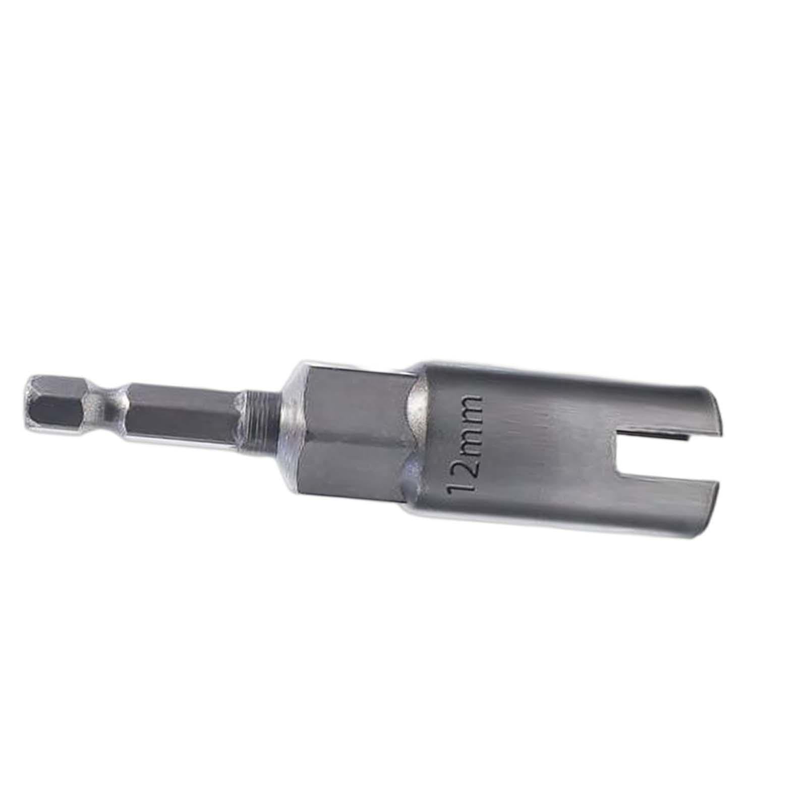 Cydzsra Silver Compact 1/4 Drill Bits Nut Socket 35Mm Tight Spaces And Home Improvement Tasks Shutters Steel Slot Nut Bolts Screwdriver Sleeve And Eye Hooks. 8Mm, 80X12mm