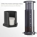 CAFEMASY Coffee Filter Holder with 200 Count Paper Filters Compatible with Aeropress XL Espresso Maker Replacement Round Disposable Coffee Filters and Holder Coffee Accessories Pack - Image 2