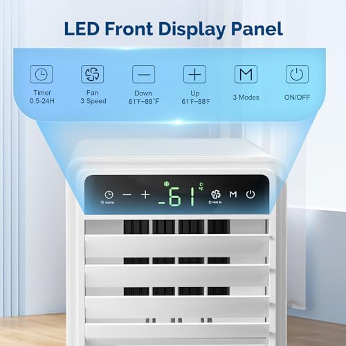 Tanoxo 12,000 BTU Portable Air Conditioner with Digital Display, LED Temperature Control, White - Image 5