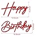 MASTRON Happy Birthday Sign for Backdrop - Red Felt 'Happy Birthday' Letter Sign for Balloon Arch Backdrop Decorations - 1 Count, Unisex, All Ages, Men, Women