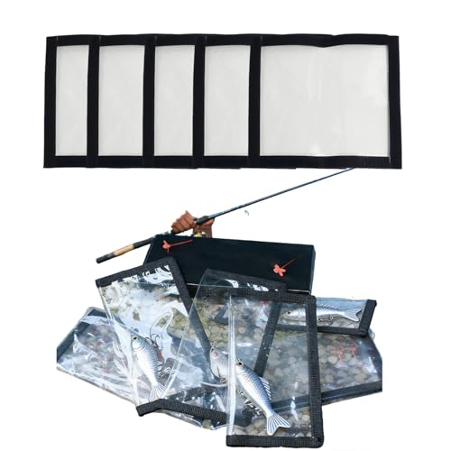 5 Pcs Fishing Lure Wraps or Lure Covers, Clear Fishing Bait Wraps, Fishing Hook Covers to Keep Hooks Safe, PVC Lure Bait Covers Storage Keeps Fishing Safe Easily See Lures (Medium)