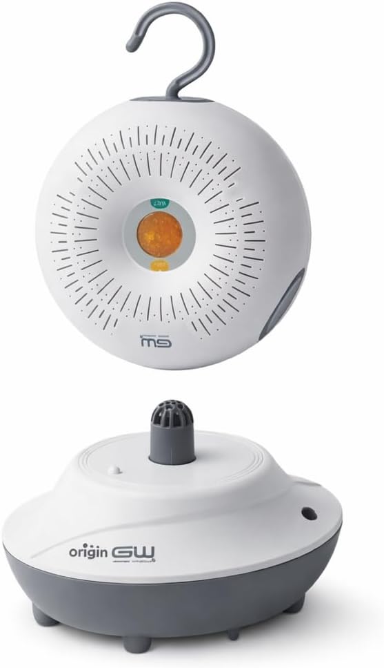 Origin Moisture Absorber + Mini Dehumidifier With Natural Silica Gel; Reusable For Years. Removes Excess Moisture, Musty Smell. Use For Wardrobe, Study, Food Storage Cabinet, Safe,Car