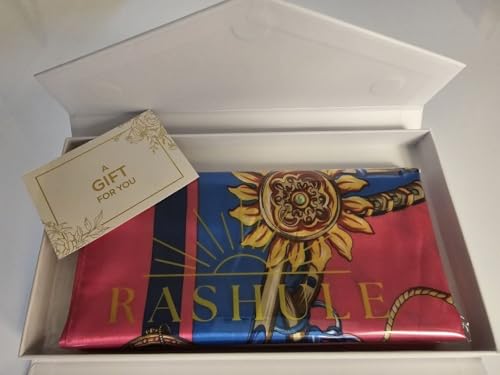 GIFTS FOR WOMEN Fashion Large 35"x35" Square Silk Feeling Scarf, Head Hair Neck Scarf, Head Hair Wrap for Women, Accessories for Women in Luxury Clutch-Style Gift Box2