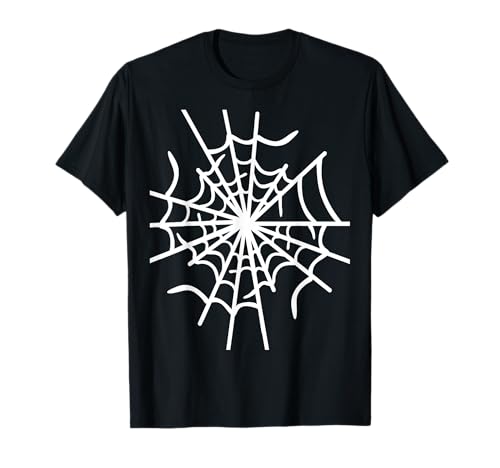 Tecido de aranha disfarce de aranha carnaval Halloween t-shirt, Preto