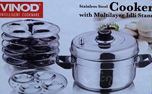Vinod Stainless Steel Cooker with 5 Multi Layer IDLI Stand