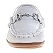 Josmo Boys Moccasin Driving Loafers - Casual Dress Penny Slip On Boat Shoes - White (Size 4 Big Kid)