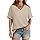 Short Sleeve Shirts for Women V Neck Short Sleeve Tshirts Basic Tee Tops Beige Apricot