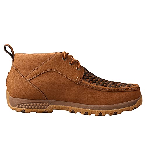 Image of Twisted X Men's Chukka Driving Moc, Moc Toe with CellStretch, Clay & Cocoa, 13 M