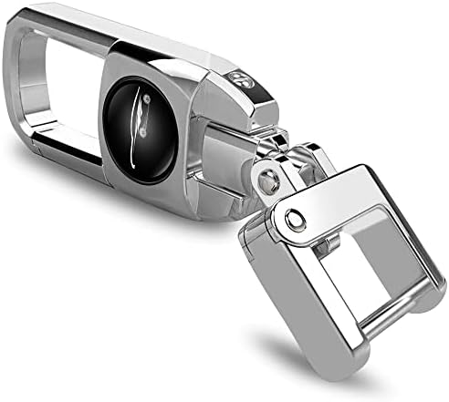 MAKEER Metal KeyChain KeyRing Replacement for with car Logo keychains key chain Key Fob Accessory for Men Women(Sliver)