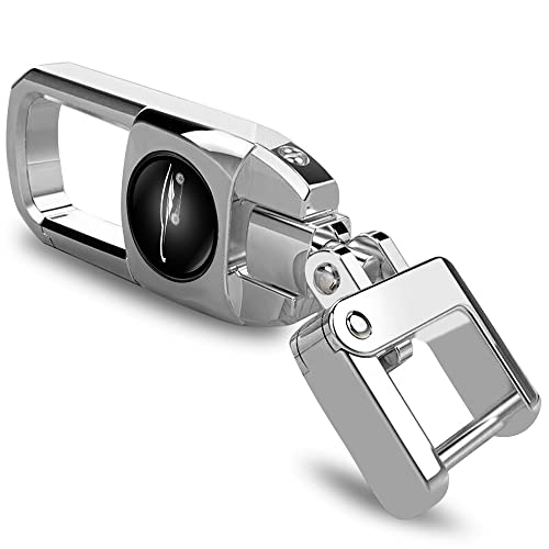 Makeer Metal Keychain Keyring Replacement For With Car Logo Keychains Key Chain Key Fob Accessory For Men Women(Sliver) #TOP1