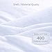 Continental Bedding Harmony White Goose Down Pillow 550 Fill Power Firm Loft 100% Cotton 400 Thread Count Shell Queen Size 2 Pack Made in USA
