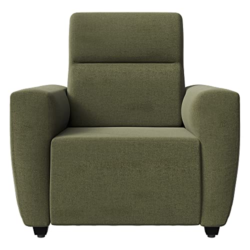 Image of Wakefit Sofa Set | 3 Year Warranty | Sofa 1 Seater, 1 Seater Sofa for Living Room, Wooden Sofa Set, Sofa Set Single Seater - Belize(Reflection : Green)