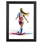 Art by Toor Personalised Football Gifts for Girls - Wall Art Print - Posters for Girls Bedrooms - Football Posters Football Room Decor Fine Art Print (Unframed)