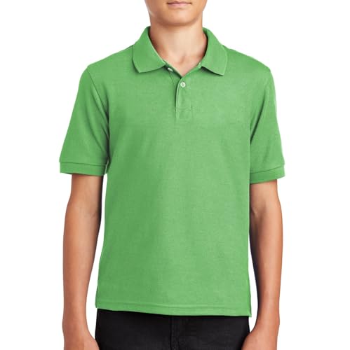 Boys Girls Short Sleeve Pique Polo Shirt School Uniform Shirts Kids Golf Polo Athletic Performance Summer Tops