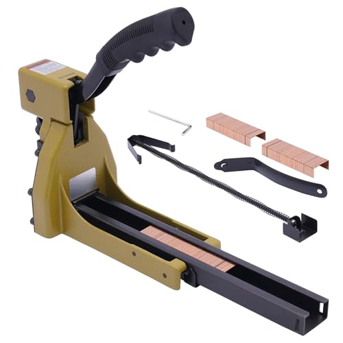 AXGCAA Grapadora Manual para Cerrar Cajas, Grapadora de Alta Resistencia con 1 Grapa, selladora de cartón Corrugado, Profundidad y apriete Ajustables, para sellar Cajas y cartones(HB3518-18mm)