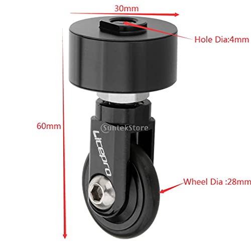 Newmind Rodinhas de liga dobrável para bicicleta fácil com rotação de 360 graus dobrável para transp