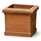 Teramico Pflanzgefäß Blumentopf CUBO LISCIO Handarbeit -originales Terrakotta...