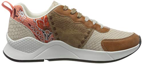 Desigual Hydra Patch Wmn, Zapatillas con Parche de Piel de Reptil Mujer, Marrón Marron 6000, 39 EU