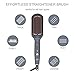 Hair Straightening Brush by LENA - Electric Heated Flat Iron Comb with Ionic Care for Smooth, Frizz-Free Styling