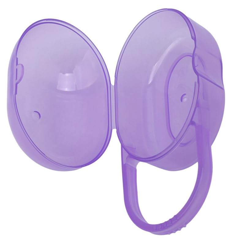 Image of AKOAK Pacifier Box, Travel Universal Pacifier Box with Handle, is Very Useful for Mothers - A Great BPA-Free Tool for Storing Pacifiers, Pack of 2 (Purple)