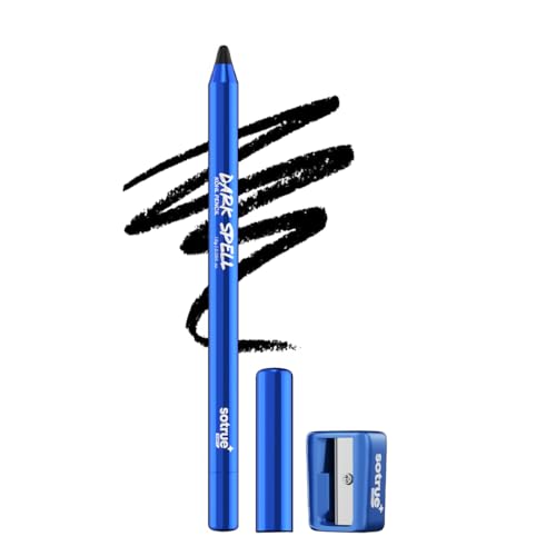 Sotrue Dark Spell Kohl Kajal Pencil with Sharpener | Smudgeproof, 24 Hours Long Stay | One Swipe Application | Matte Finish |1.5 gm