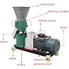 220V Feed Pellet Machine Chicken Feed Pellet Mill Machine with Three Head Pressure Roller Output 150Kg/h Animal Food Maker 4.5KW Feed Granulator