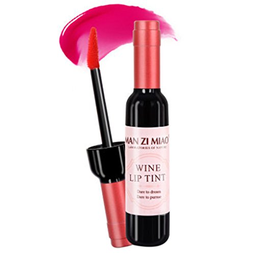 Babysbreath Forma botella vino Brillo labial Maquillaje