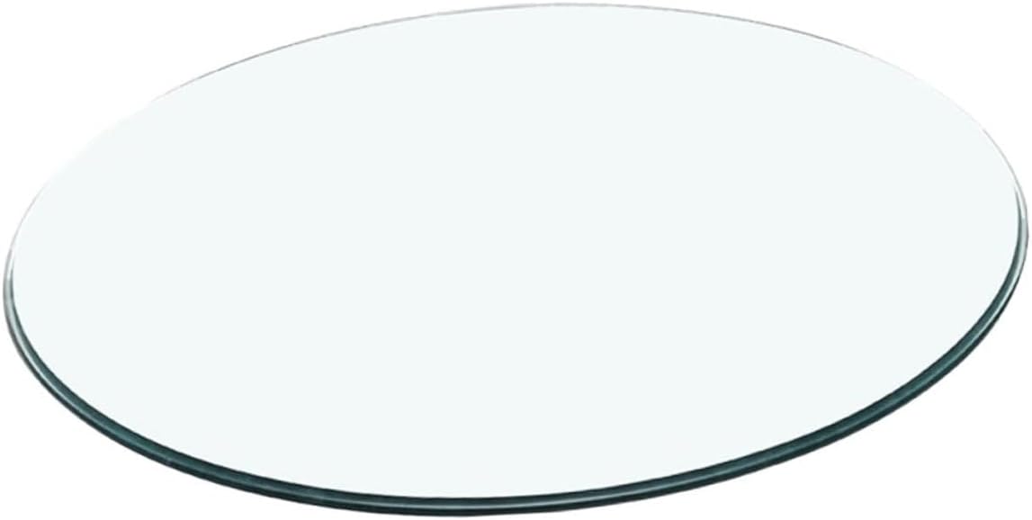 Thick Round Tempered Glass Table Top for Tea Table Dining and Furniture Polished Edge 5mm Thickness for Home and Restaurant Use