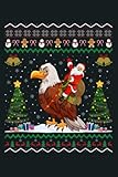  Eagle Ugly Xmas Gift Santa Riding Eagle Christmas - Journal - Notebook - Daily Journal - Black Notebook 6x9 inch 120 pages