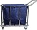 MERTNK Bewegliche Wagen Abnehmbare Taschen Mit Wäschekorb Abnehmbare Wäscherei Sortierer Walzwagen Mit Rädern Housekeeping Hotel Reinigung Kollektor Service Trolley, Blau