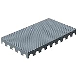 Pallet in Plastica Rialzati, Griglia di Stoccaggio Impermeabile, Pedane in Plastica di Ventilazione a Pavimento Bancali, Supporto Fino a 900 kg(Gray,100x60x10cm)