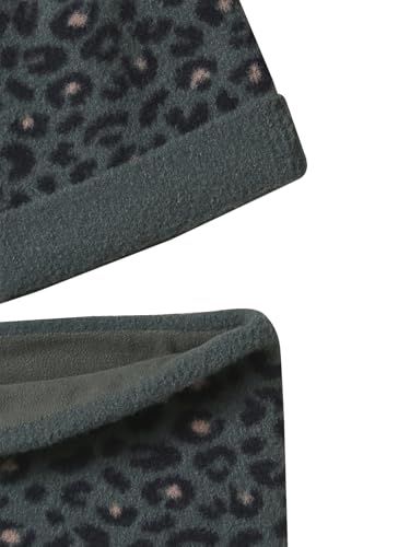 Bonnet + snood vert fille ensemble léopard Vertbaudet 8/10 ans accessoires hiver