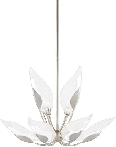 Hudson Valley Lighting 4829-SL Blossom - Lámpara de araña de 10 luces, color acabado: hoja de plata