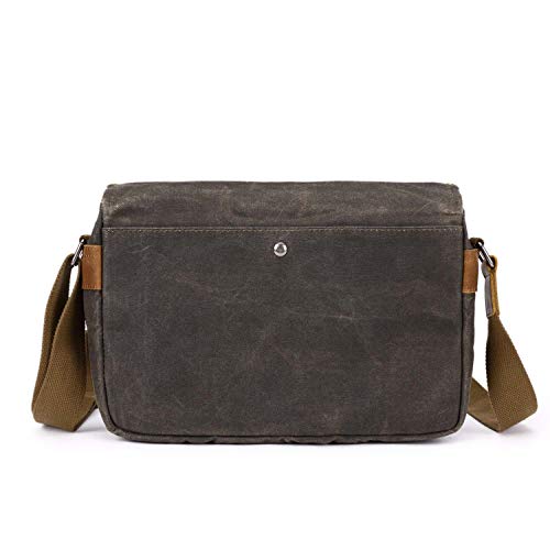 Neuleben Vintage Kameratasche Fototasche aus Wasserdicht Canvas Camera Bag Umhängetasche für SLR Systemkamera (Dunkelgrau)