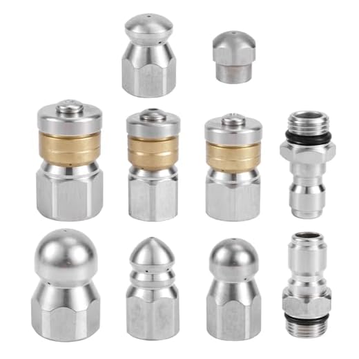 10-Piece Stainless Steel Sewer Jetter Kit