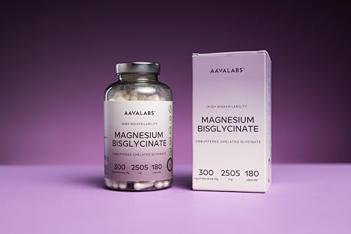 Bisglicinato de Magnesio Quelado – Magnesio Bisglicinato de Alta Biodisponibilidad y Absorción – 180 Glicinato de Magnesium cápsulas - Vegano