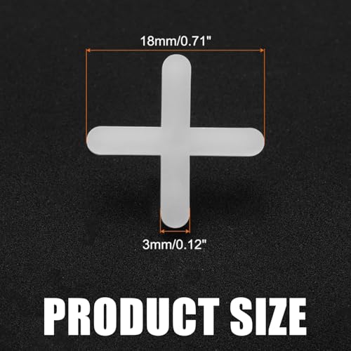 500 Stück Tile Kreuze,3mm Weiß Fliesenkreuz,Kunststoff Fugenkreuze,Fliesen Abstandshalter, Fliesenverlegehilfe, Fugenkreuz für Genaue Positionierung für Wand, Bodenfliesen