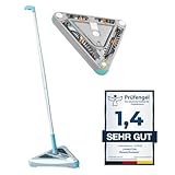 Livington Deeper Sweeper - Akku Bodenreiniger mit 4 rotierenden Bürsten & LED-Licht - kabelloser Akkubesen & elektrischer Kehrbesen ohne Beutel - beutelloser Elektrobesen für Hartböden & Teppiche