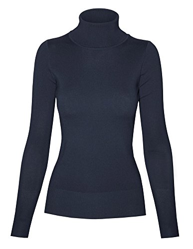 Image of Cielo Womens Solid Basic Stretch Turtleneck Pullover Knit Sweater