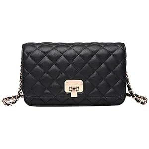 Damen-Schultertasche aus Leder, modische Clutch, Handtasche, gesteppt, Designer-Umhängetasche mit Kettenriemen