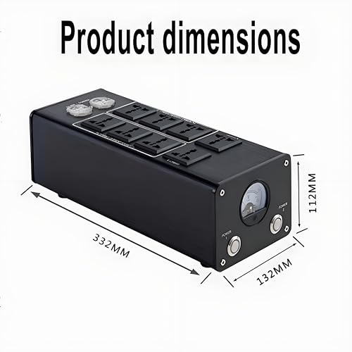 Filtro/condizionatore di Corrente - Protezione da sovratensione a 8 Prese con Display per impianti Audio Hi-Fi, Lettori CD, pianoforti, TV e apparecchiature Home Theater.