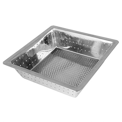 Colador para desagüe de piso comercial, acero inoxidable 304, 0,8 mm, 10 pulgadas x 10 pulgadas x 3 pulgadas miniatura 3