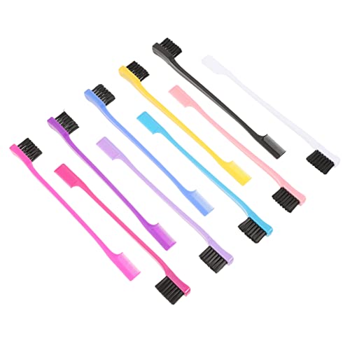 Outanaya 10-piece Multi-functional Brow Brush Set Eyebrow Comb Brush Hairline Safe Material Present for Friends Family
