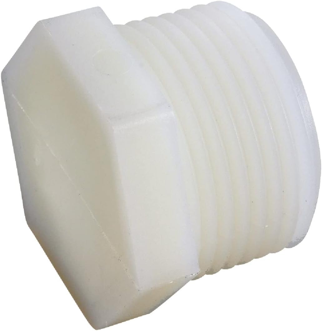 Pipe Fitting, Nylon Hex Head Pipe Plug, 1/4-In. MPT