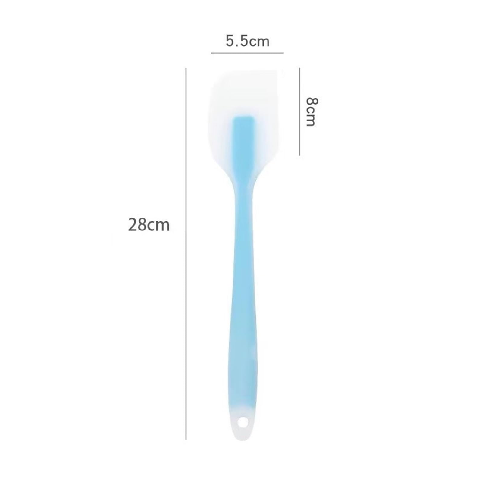 Compatible con raspador de silicona, masa repostería antiadherente semitransparente, mezclador crema for pasteles, espátula for hornear mermeladas, utensilios cocina(Blue 5 pack)
